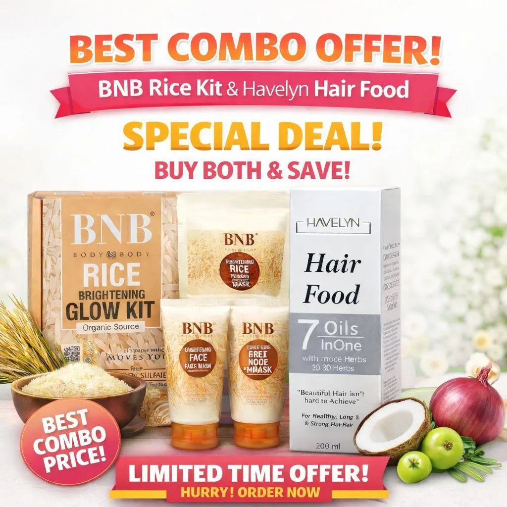 BNB Rice Glow Kit + Havelyn Hair Food Combo