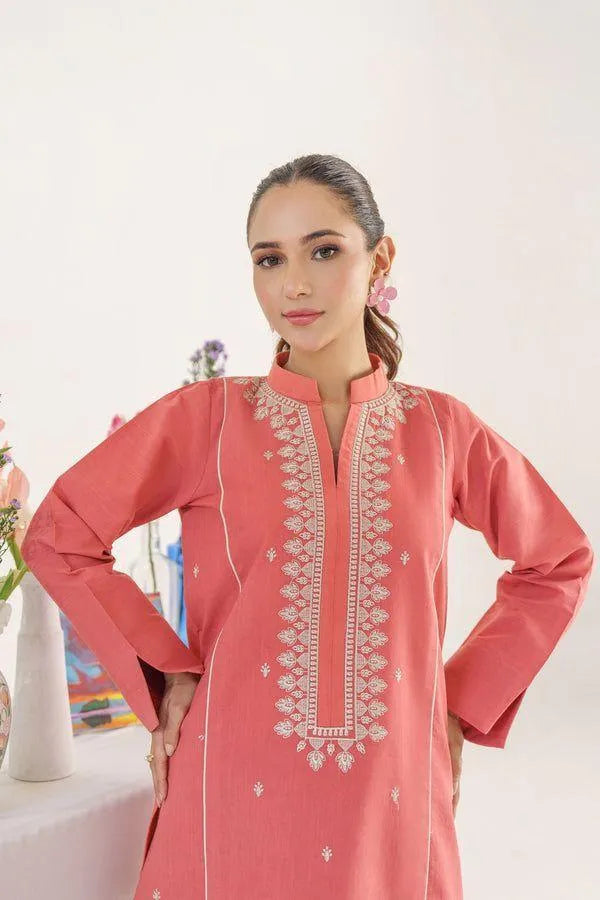 Stylish 3-Piece Pink Dhanak Suit with Wool Dupatta