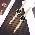 Women Square Digital Touch Watch with Diamond Chain Strap