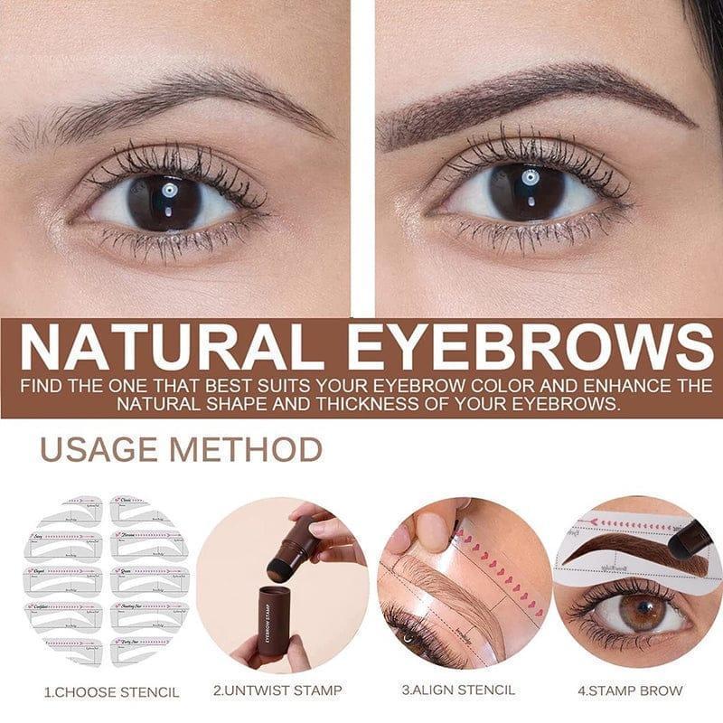 3-in-1 Eyebrow Stamp Kit for Home Use