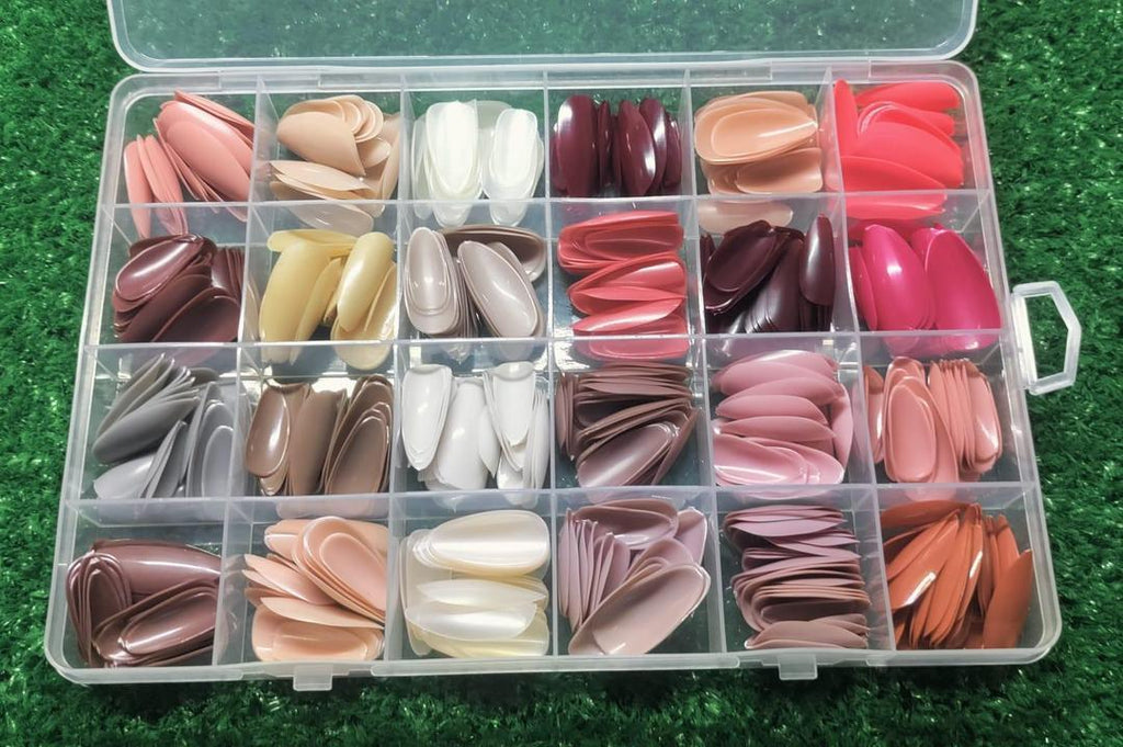 576 Pcs ABS Fake Nails with Glue Set