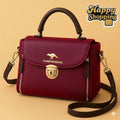 Maroon Leather Crossbody Bag for Girls