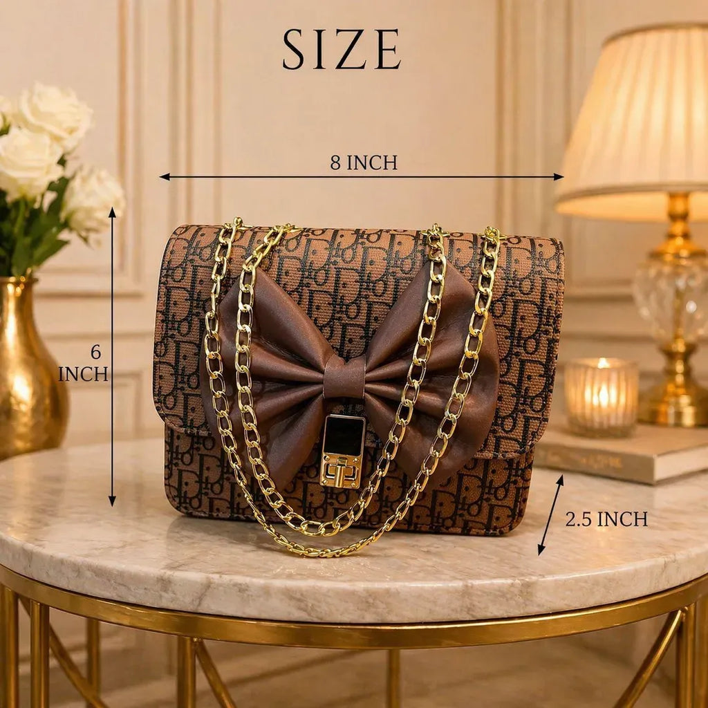 Dior Black Leather Chain Crossbody Bag for Girls Black