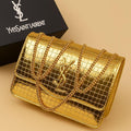 Golden Crossbody Bag for Women with Chain Strap