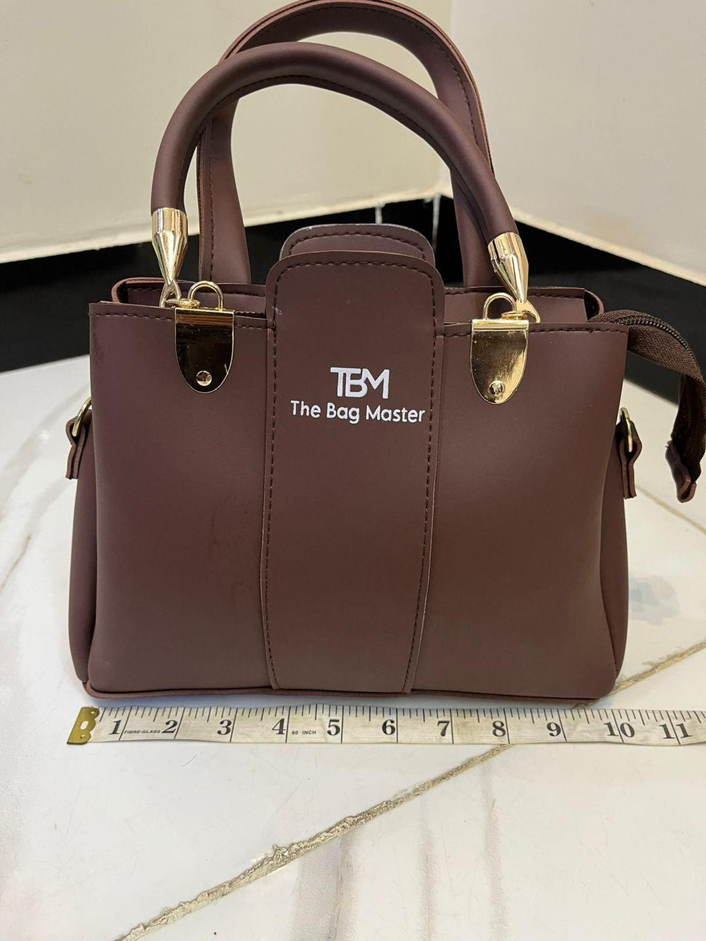 Pink 3-Piece Handbag Set with Gold Hardware