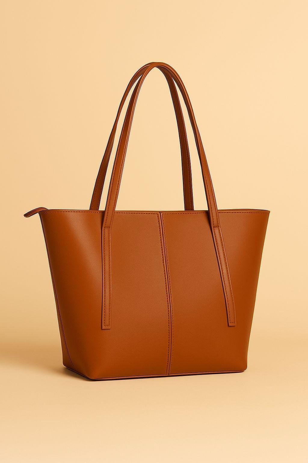 Maroon Rexine Tote Bag 12x5x11" for Daily Use