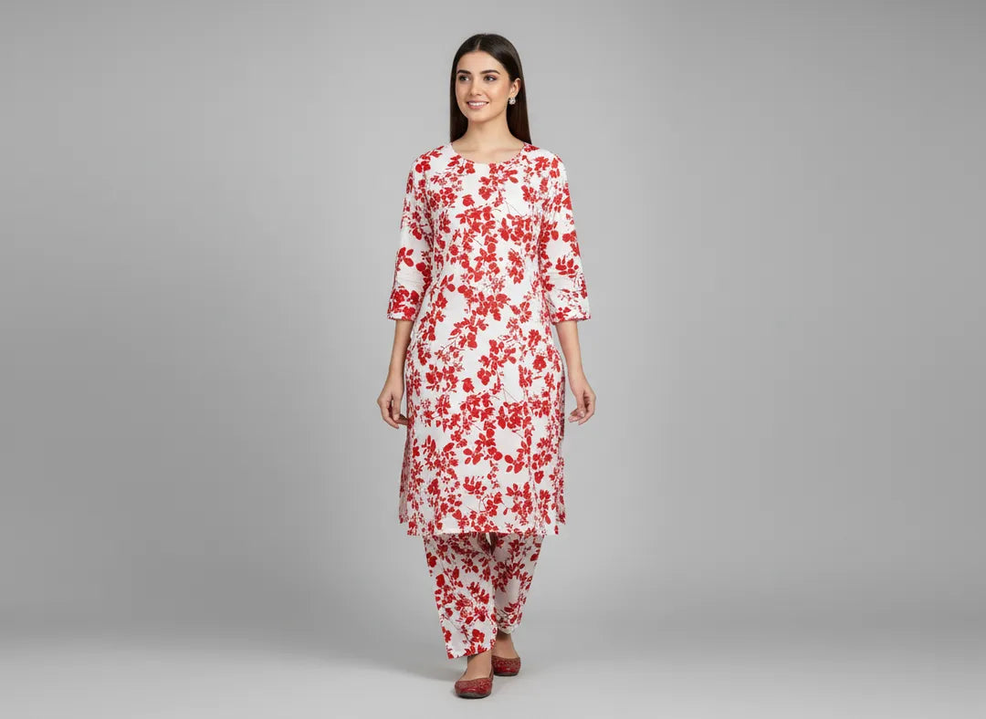 Stylish 2 Pcs Women's Unstitched Printed Suit