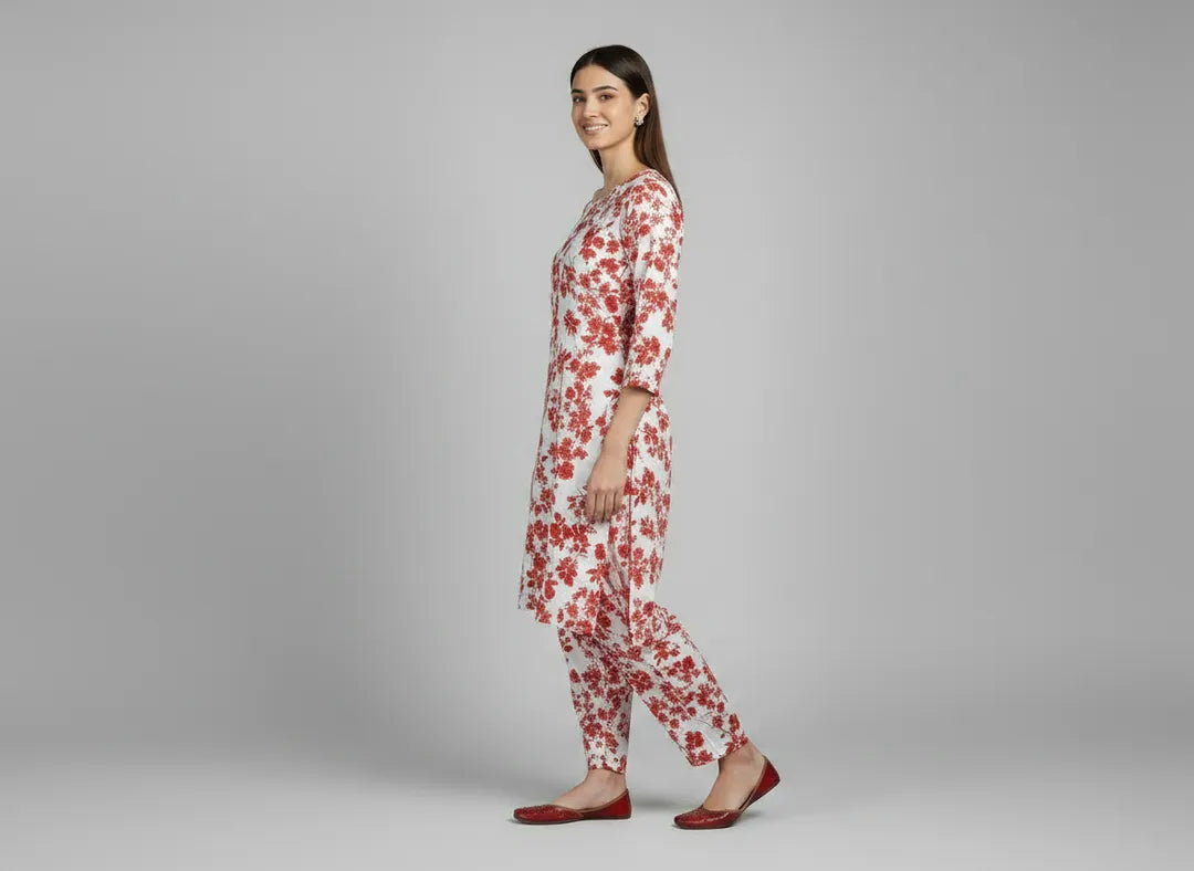 Stylish 2 Pcs Women's Unstitched Printed Suit