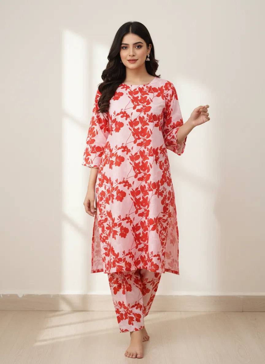 Stylish 2 Pcs Women's Unstitched Printed Suit