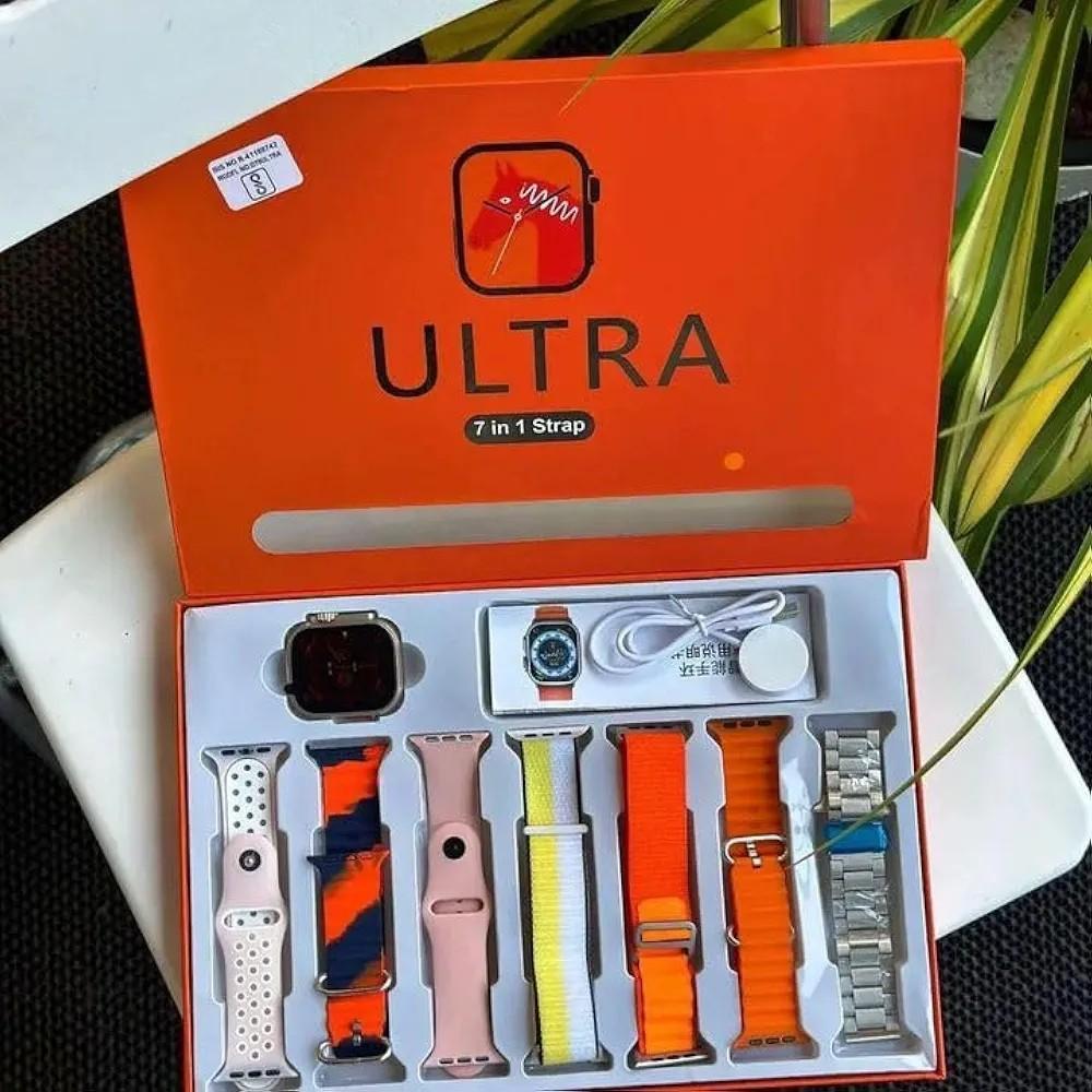 Multicolor Smart Watch with 7 in 1 Fitness Tracker & 7 Straps