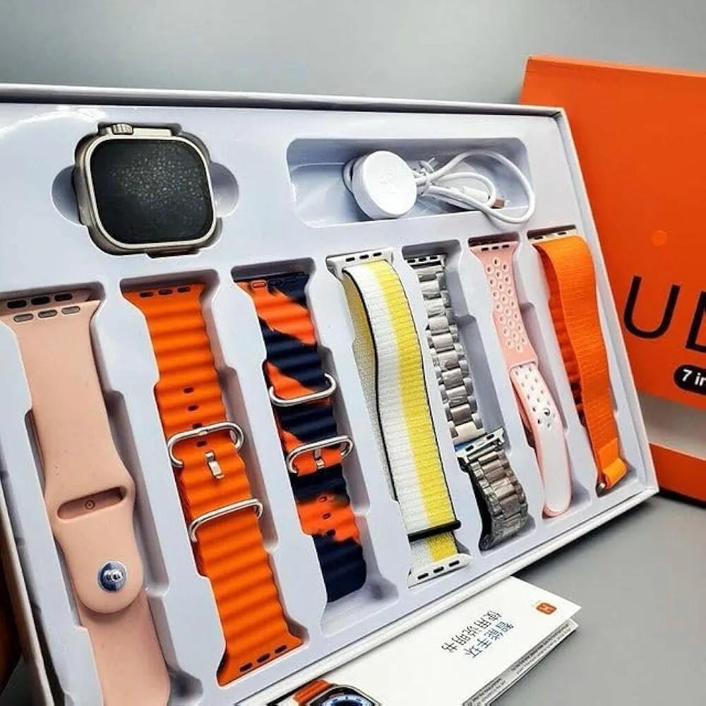 Multicolor Smart Watch with 7 in 1 Fitness Tracker & 7 Straps