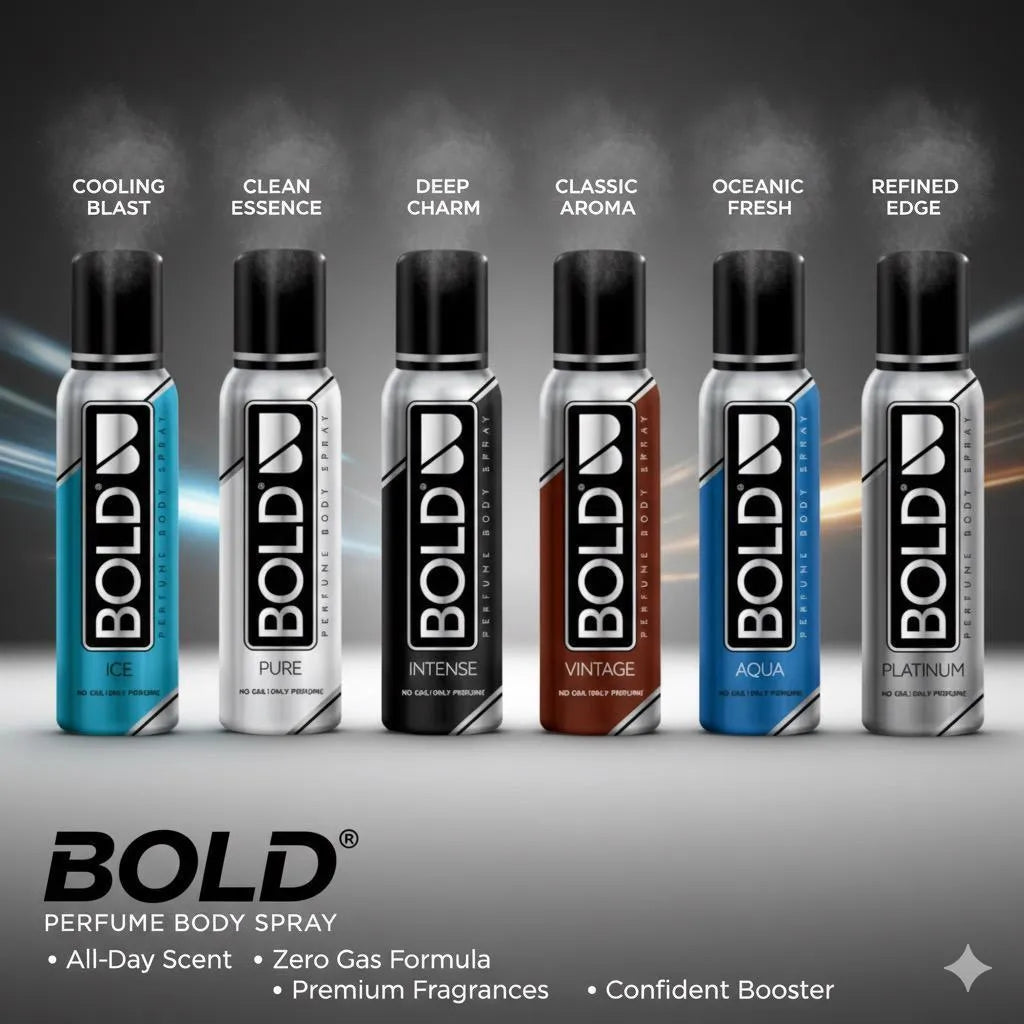 Bold Gas Free Body Spray – Fresh, Alcohol-Free Fragrance for Confident & Sensitive Skin