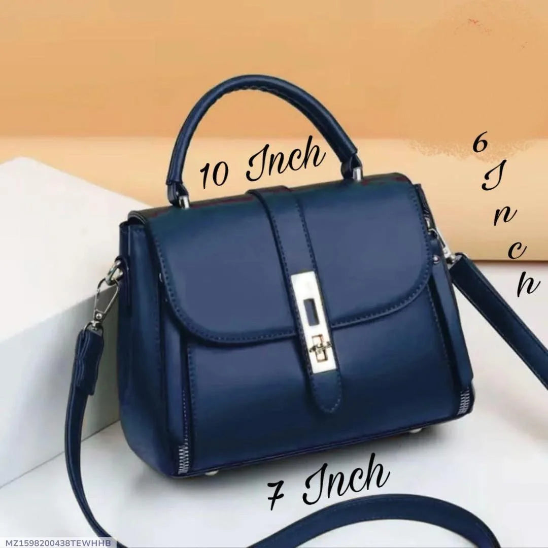Blue Women's PU Leather Crossbody Bag Medium Size