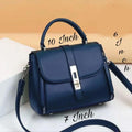 Blue Women's PU Leather Crossbody Bag Medium Size