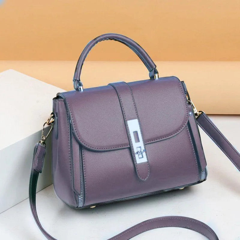 Purple PU Leather Crossbody Bag for Girls