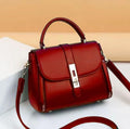 Maroon PU Leather Crossbody Bag for Girls