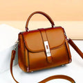 Mustard PU Leather Crossbody Bag for Girls