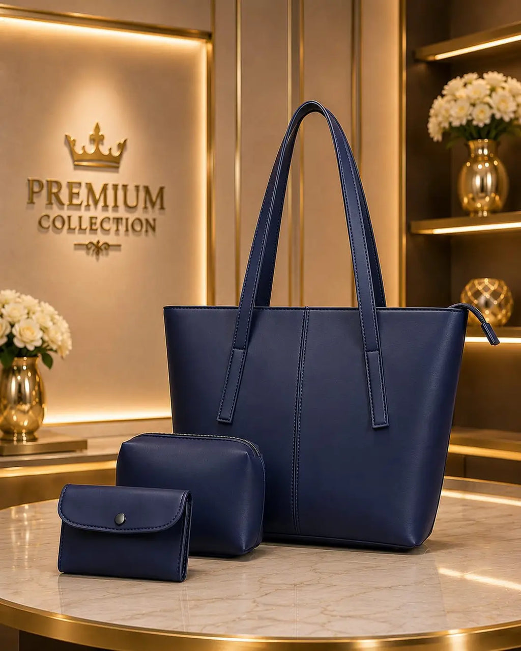 Women's Leather Plain Shoulder Bag