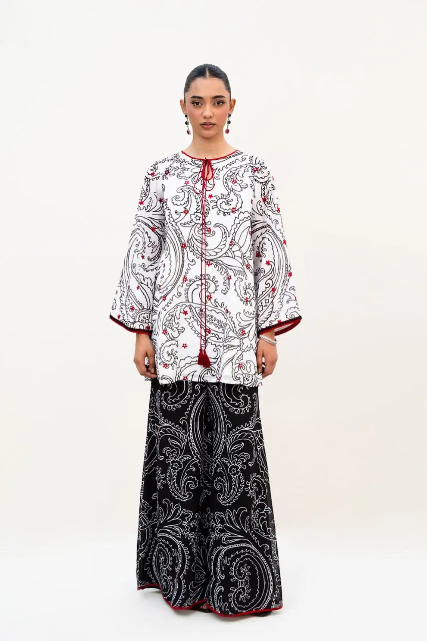 3 Pcs Women's Stitched Swiss Voile Printed Suit