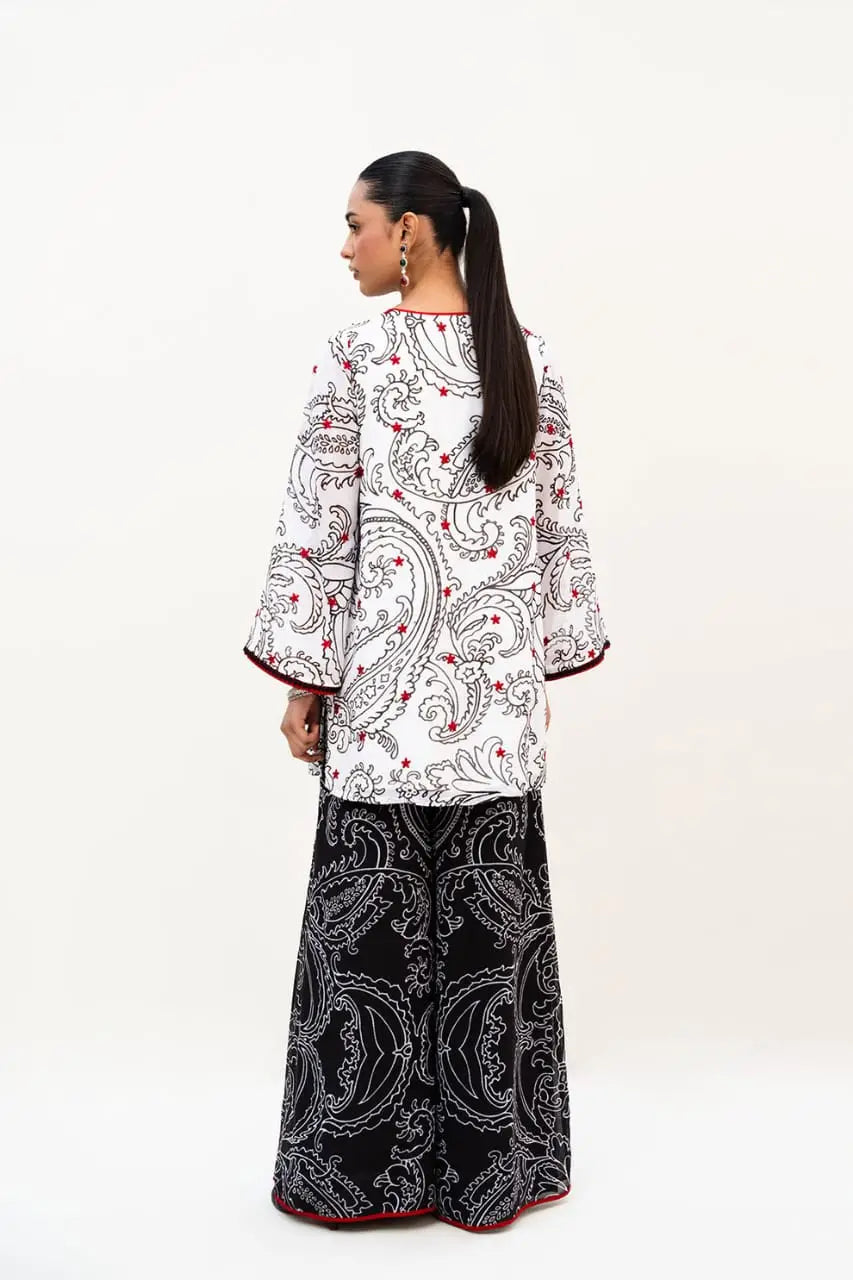3 Pcs Women's Stitched Swiss Voile Printed Suit