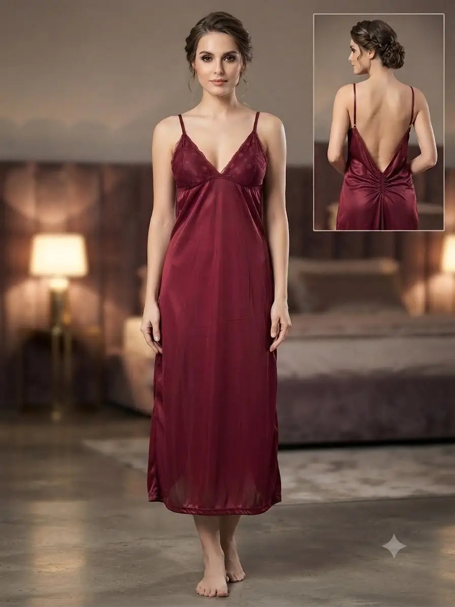 Jersey Embroidered Comfortable And Breathable Nightgown