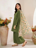 Green Chikankari 3-Piece Suit for Weddings Eid