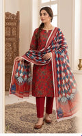 3 Pcs Women's Unstitched Printed Suit