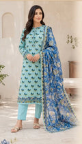 3 Pcs Women's Unstitched Printed Suit