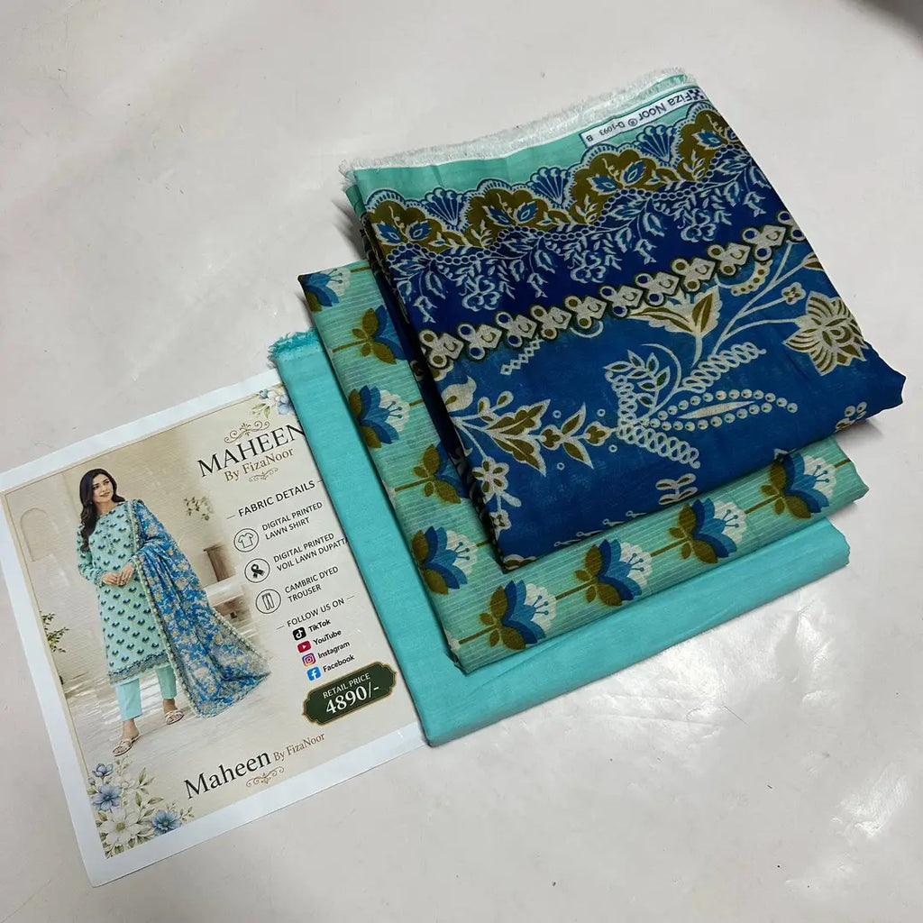 3 Pcs Women's Unstitched Printed Suit
