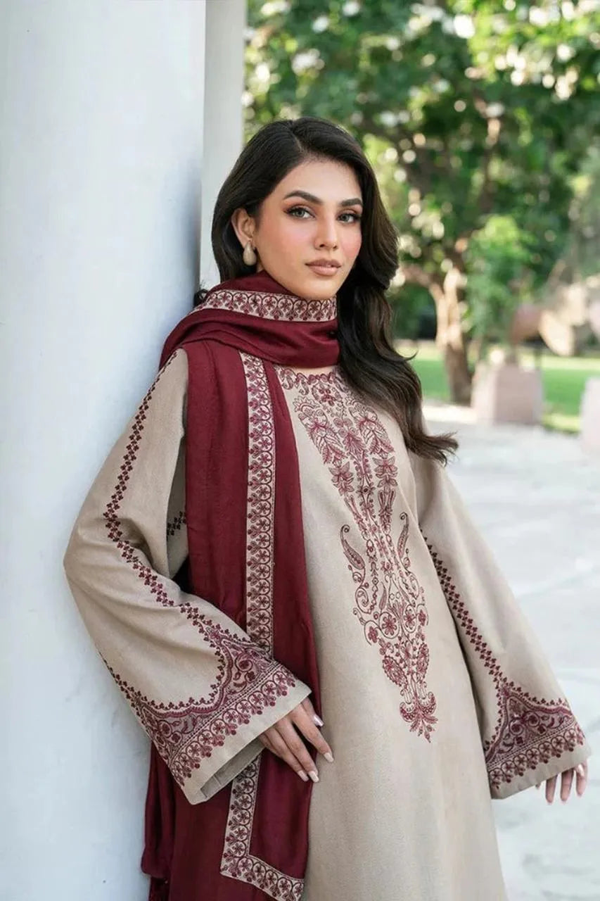 MIX TRENDING DESIGNS 3 Pcs Unstitched Embroidered Suit