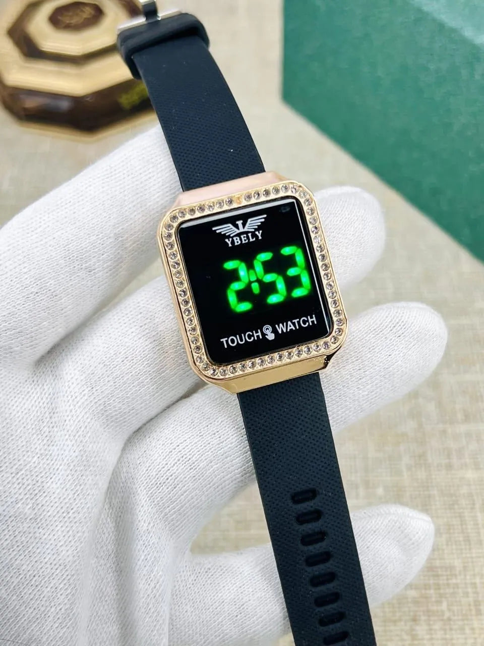 Women's Digital Touch Watch with Silicone Straps