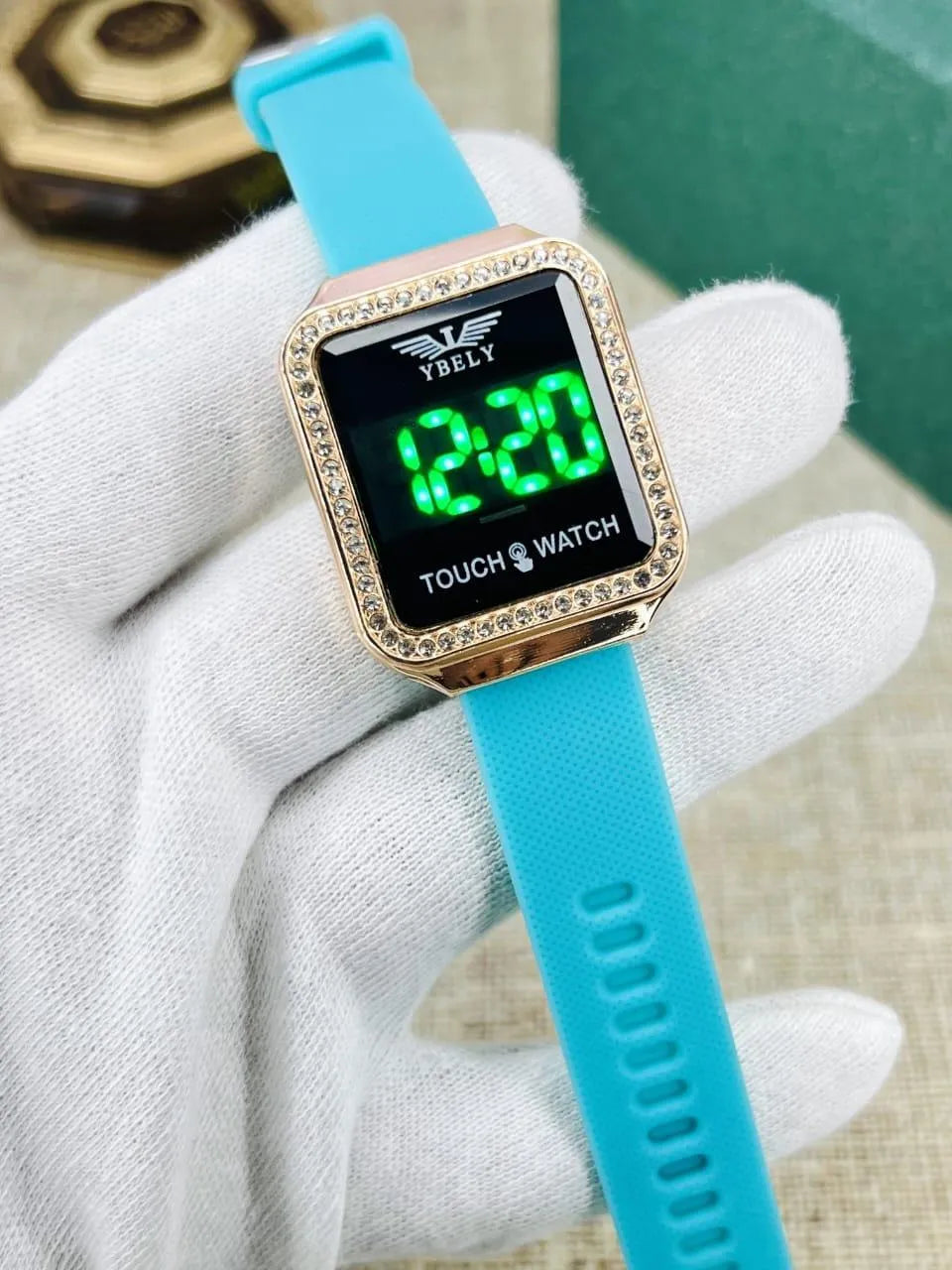 Women's Digital Touch Watch with Silicone Straps
