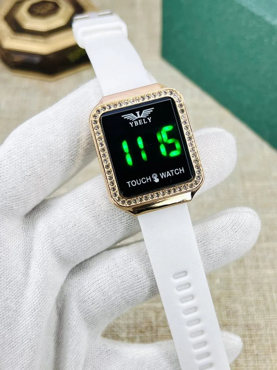 Women's Digital Touch Watch with Silicone Straps