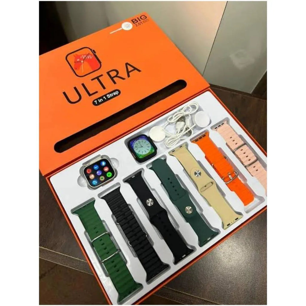 7-in-1 Ultra Smartwatch with 5 Straps & Bluetooth 5