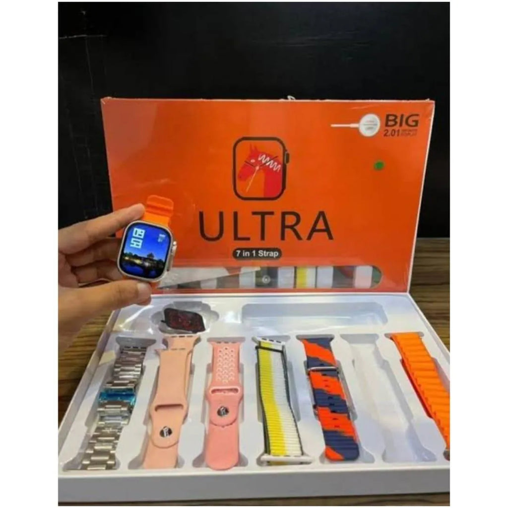 7-in-1 Ultra Smartwatch with 5 Straps & Bluetooth 5