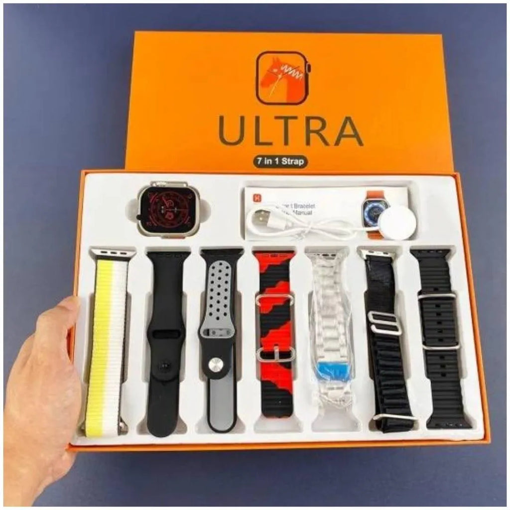 7-in-1 Ultra Smartwatch with 5 Straps & Bluetooth 5