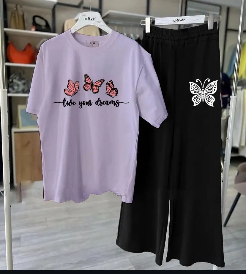 2 Pcs Women's Stitched Jersey Printed Night Suit