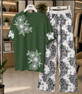 2 Pcs Women's Stitched Jersey Printed Night Suit