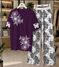 2 Pcs Women's Stitched Jersey Printed Night Suit
