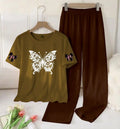 2 Pcs Women's Stitched Cotton Jersey Printed Night Suit