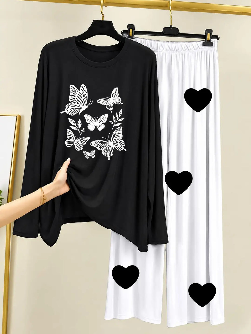 2 Pcs Women's Stitched Cotton Jersey Printed Night Suit