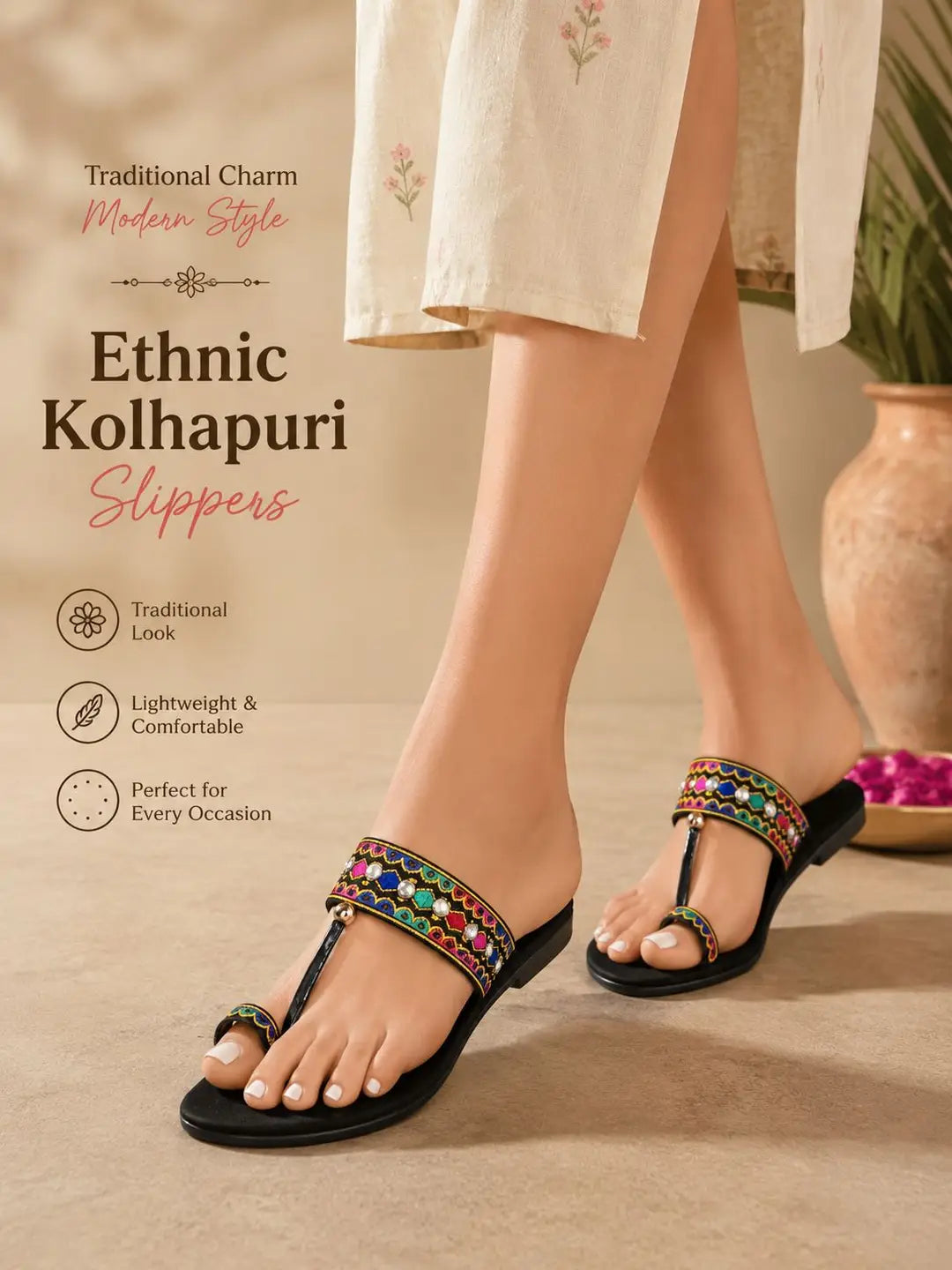 Women's Cork Casual Kolhapuri Chappal
