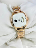 Rose Gold Square Watch for Women with Chain Strap