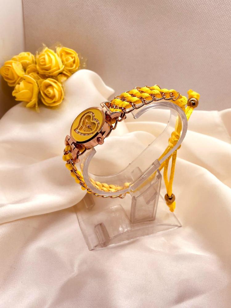 Stylish Heart Watch for Pakistani Girls with Sparkling Accents