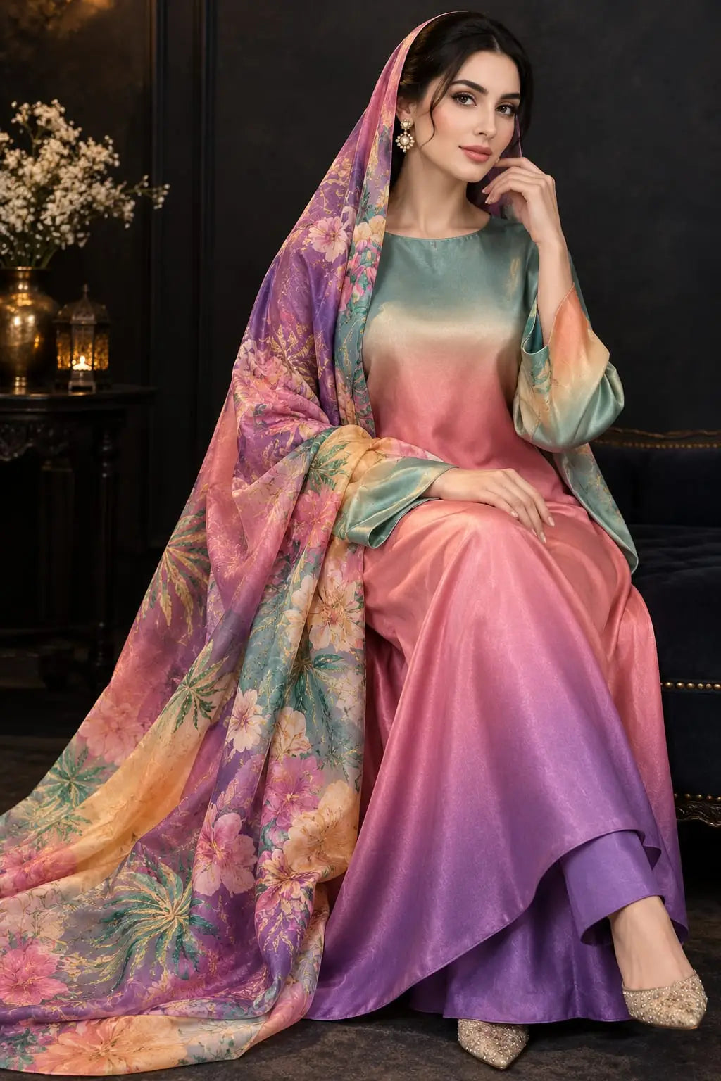3 Pcs Women's Unstitched Printed Suit