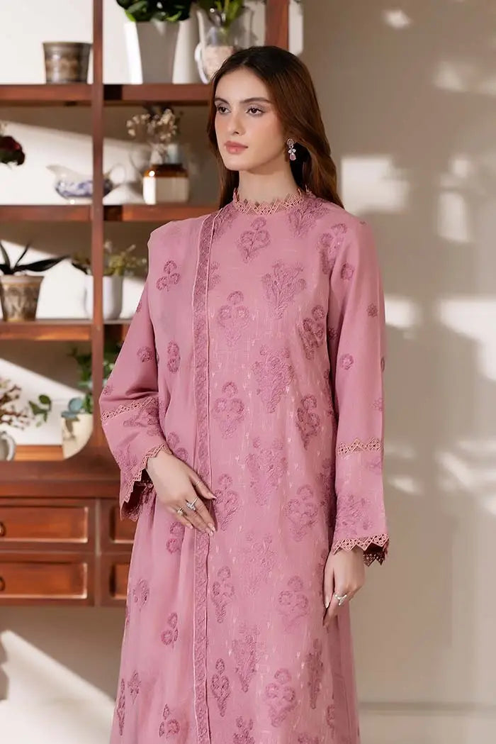 3 Pcs Women's Unstitched Embroidered Suit(HB)