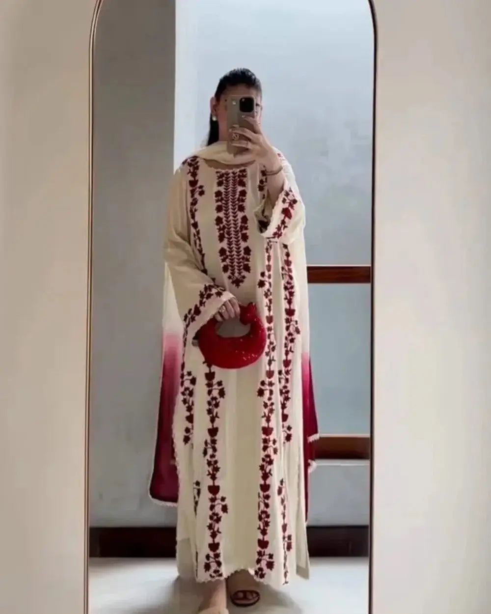 3 Pcs Women's Unstitched Embroidered Suit(HB)