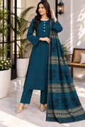 3 Pcs Women's Unstitched Plain Suit(bf)