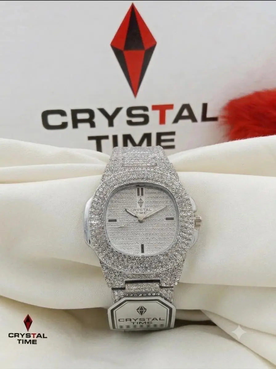 Stainless Steel Diamond Stone Watch For Women's With Butterfly Lock