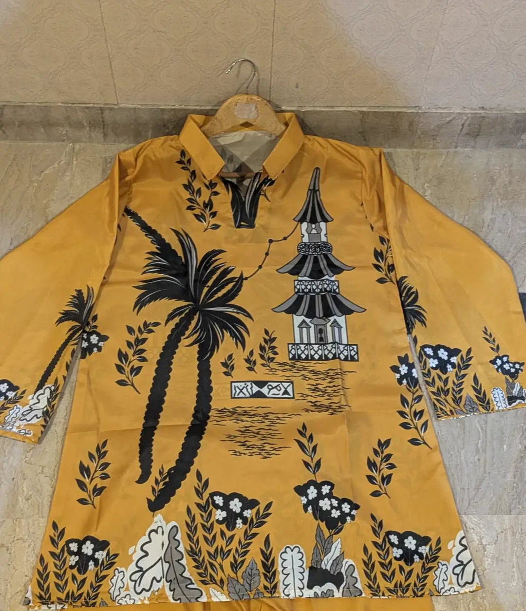 2 Pcs Women's Stitched Grip Printed Co-Ord Set